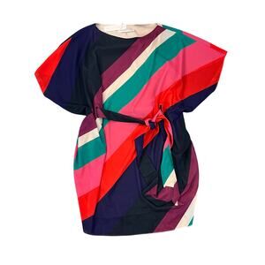 Trina Turk Women’s Multi Color Diagonal Striped Boho Dress - SIZE XS